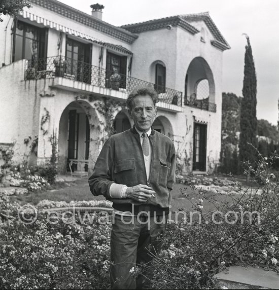 Jean Cocteau at Villa Santo Sospir. Saint-Jean-Cap-Ferrat 1954. - Photo by Edward Quinn