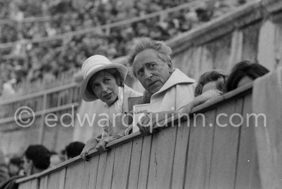 Jean Cocteau, Francine Weisweiller, Nimes 1960. - Photo by Edward Quinn