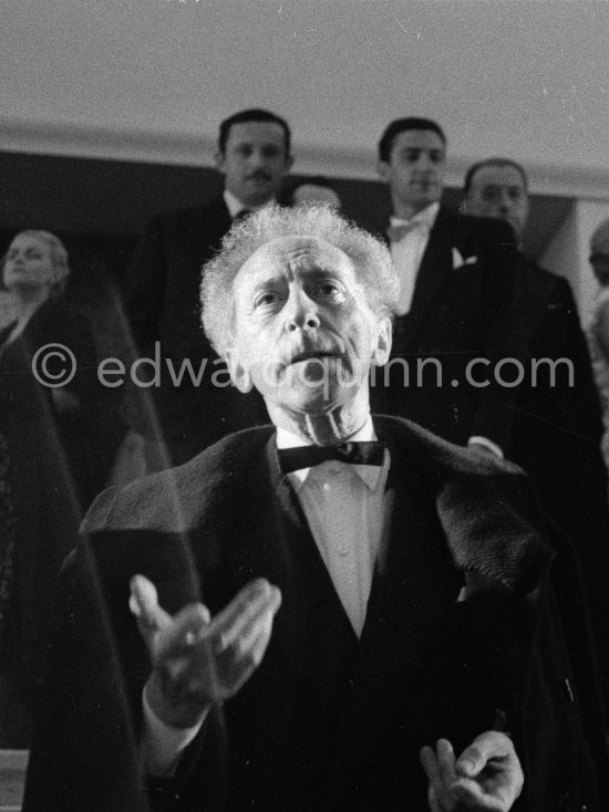 Jean Cocteau. Cannes Film Festival, gala evening 1957. - Photo by Edward Quinn