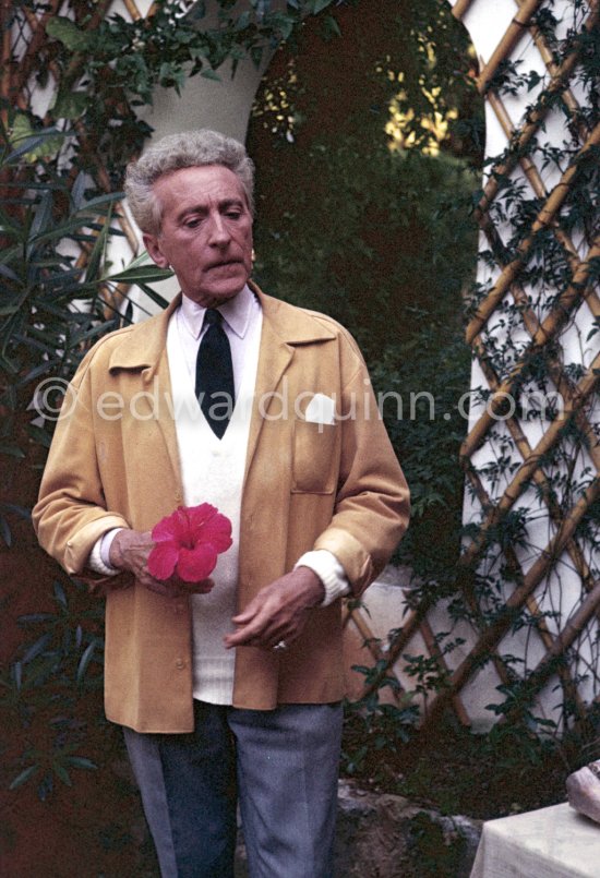 Cocteau during filming of "Le Testament d’Orphée", film of Jean Cocteau. Saint-Jean-Cap-Ferrat 1959. - Photo by Edward Quinn