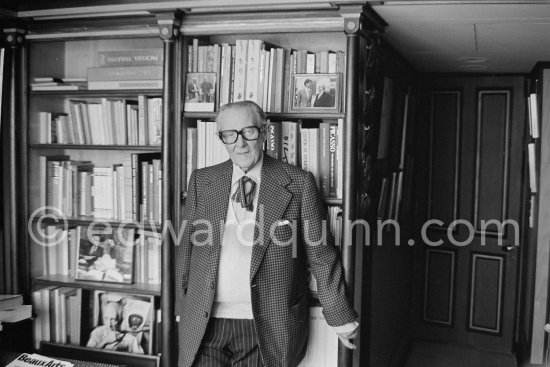 British art historian and art collector Douglas Cooper at his office in Monte Carlo, 1983. - Photo by Edward Quinn