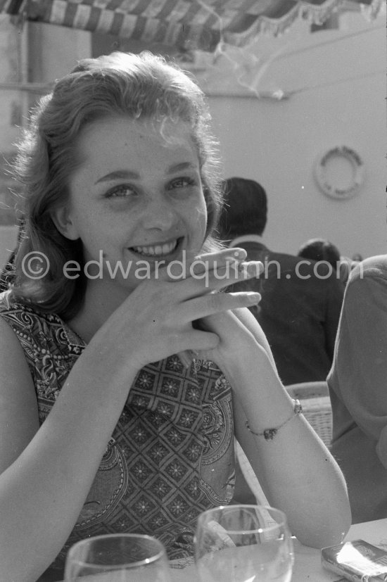 Isabelle Corey. Cannes Film Festival 1956. - Photo by Edward Quinn