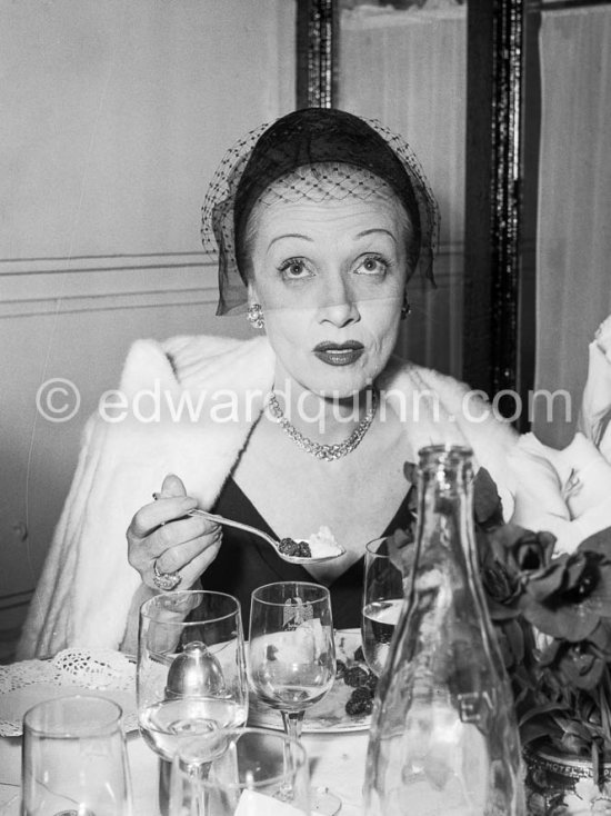 Marlene Dietrich. Monte Carlo Summer gala 1956 - Photo by Edward Quinn