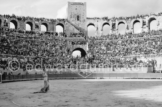 Luis Miguel Dominguin. Corrida Arles 1960. A bullfight Picasso attended (see "Picasso"). - Photo by Edward Quinn