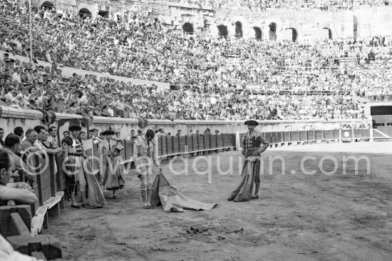 Luis Miguel Dominguin. Corrida Nimes 1960. A bullfight Picasso attended (see "Picasso"). - Photo by Edward Quinn