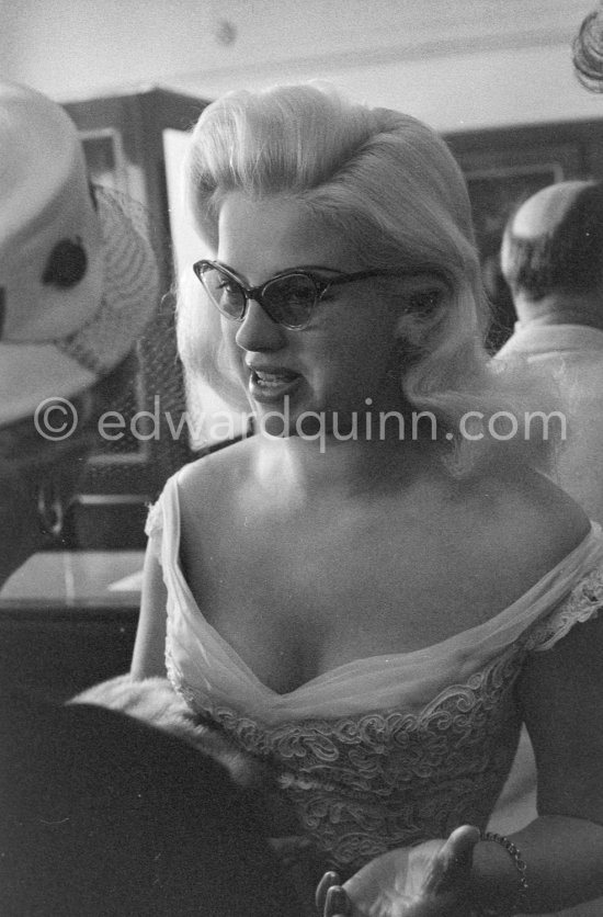 Diana Dors. Cannes Film Festival 1956. - Photo by Edward Quinn