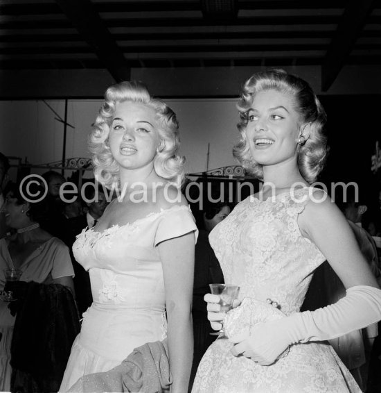 Diana Dors and Belinda Lee. Cannes Film Festival 1956. - Photo by Edward Quinn