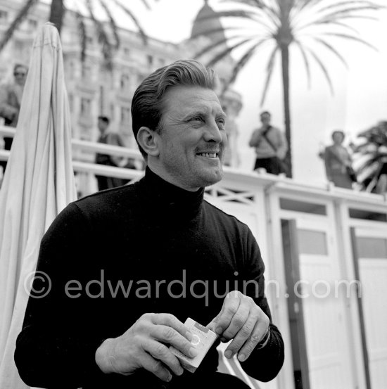 Kirk Douglas at the Cannes Film Festival in 1953. - Photo by Edward Quinn