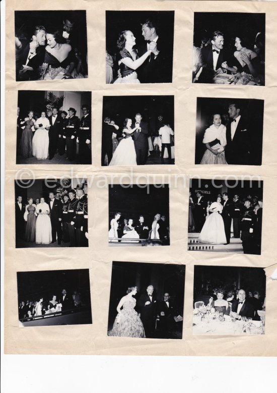 Olivia de Havilland and Kirk Douglas at a gala evening. Cannes Film Festival 1953. - Photo by Edward Quinn