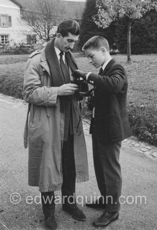 Edward Quinn and his nephew Wolfgang Frei, Zurich 1963. - Photo by Edward Quinn