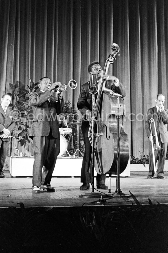 Roy Eldridge and Arvell Shaw. Festival de Jazz, Cannes 1958. - Photo by Edward Quinn