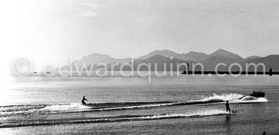 Water sports near Cannes, Esterel massif in the background. About 1954. - Photo by Edward Quinn