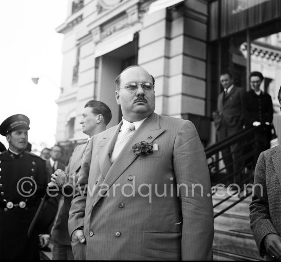 Farouk, ex King of Egypt, Monte Carlo 1954. - Photo by Edward Quinn