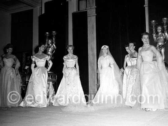 Dior fashion show at Monte Carlo summer gala 1953. - Photo by Edward Quinn