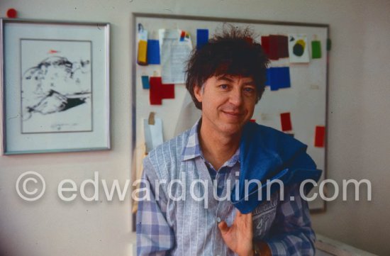 Jean-Michel Folon. Paris 1984 - Photo by Edward Quinn