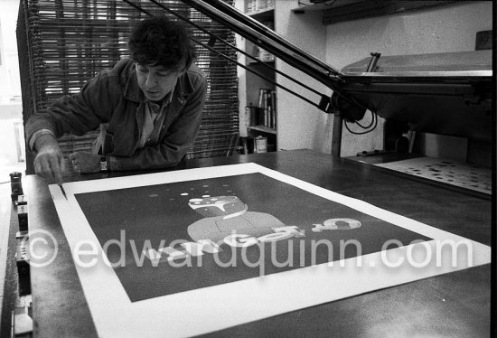 Jean-Michel Folon. Paris 1984 - Photo by Edward Quinn
