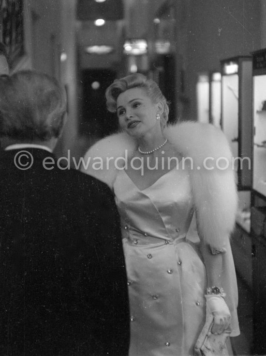 Zsa Zsa Gabor. Carlton Hotel, Cannes 1955. - Photo by Edward Quinn