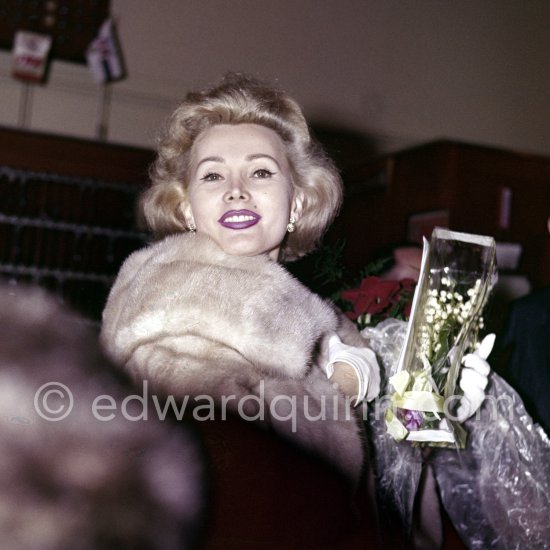 Zsa Zsa Gabor attending a gala evening at Cannes Film Festival 1959. - Photo by Edward Quinn