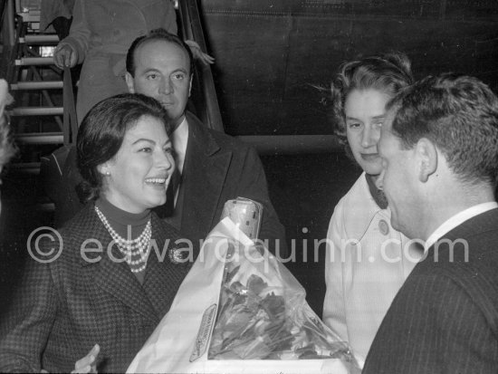 Ava Gardner, arriving at Nice Airport 1960. - Photo by Edward Quinn