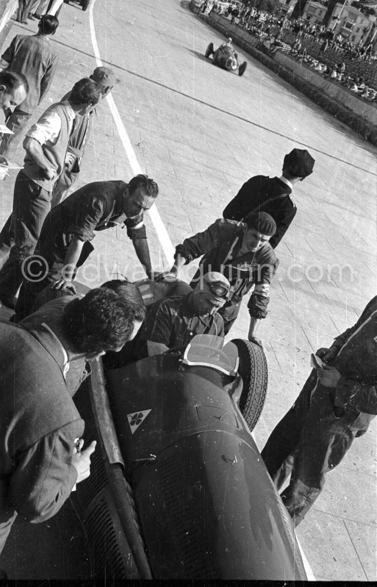 Juan Manuel Fangio, (34) Alfa Romeo 158 Alfetta, winner of the Monaco Grand Prix 1950. - Photo by Edward Quinn