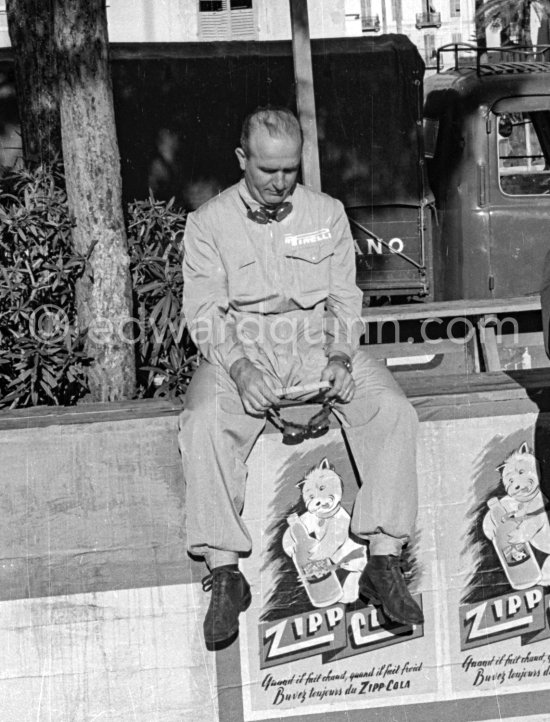 Giuseppe "Nino" Farina. Monaco Grand Prix 1950. - Photo by Edward Quinn