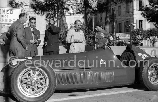 Giuseppe "Nino" Farina, (32) Alfa Romeo 158 Alfetta. Monaco Grand Prix 1950. - Photo by Edward Quinn