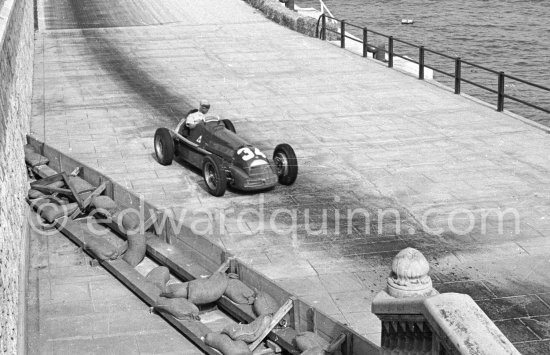 Juan Manuel Fangio, (34) Alfa Romeo 158 Alfetta, winner of the Monaco Grand Prix 1950. - Photo by Edward Quinn