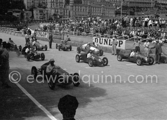 Stirling Moss, (22) Cooper Jap. Winner of the "The Prix de Monte-Carlo". First session of Formula 3 Grand Prix, called "The Prix de Monte-Carlo". Monaco 1950. - Photo by Edward Quinn