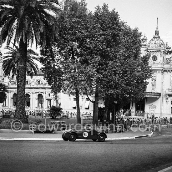 David Clarke, (30) Frazer Nash Le Mans Replica Mk II. Monaco Grand Prix 1952, transformed into a race for sports cars. This was a two day event, the Sunday for the up to 2 litres (Prix de Monte Carlo), the Monday for the bigger engines, (Monaco Grand Prix). - Photo by Edward Quinn