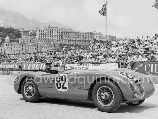 Tommy Wisdom, (82) Jaguar C-Type. This C-type is famous for the journey it made in 1952 – from Coventry to the Monaco Grand Prix – where it finished 6th and was the first non-Ferrari home. The car was driven by Tommy Wisdom in that race – and then driven back to the UK! Monaco Grand Prix 1952, transformed into a race for sports cars. This was a two day event, the Sunday for the up to 2 litres (Prix de Monte Carlo), the Monday for the bigger engines, (Monaco Grand Prix). - Photo by Edward Quinn