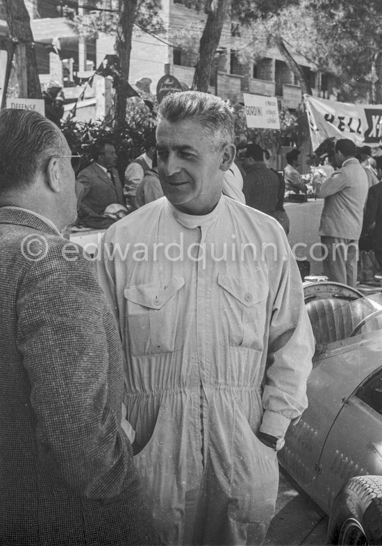 GP driver Louis Rosier. Monaco Grand Prix 1955. - Photo by Edward Quinn