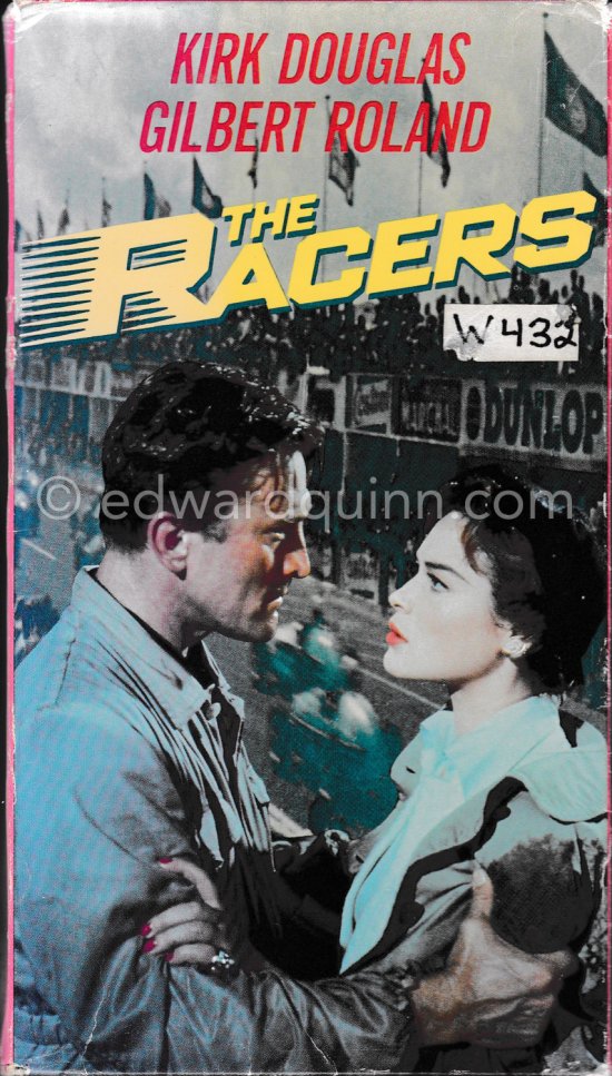 VHS Tape Cover of "The Racers" with Kirk Douglas and Bella Darvi, 1955 - Photo by Edward Quinn