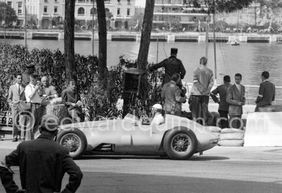 Elie Bayol, (4) Gordini T32. Monaco Grand Prix 1956. - Photo by Edward Quinn