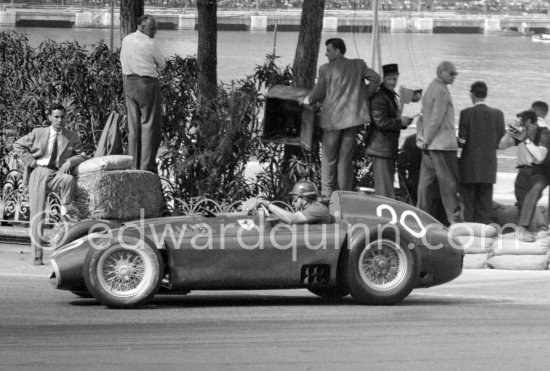 Juan Manuel Fangio, (20) Ferrari-Lancia D50. Monaco Grand Prix 1956. - Photo by Edward Quinn