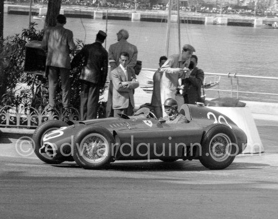 Juan Manuel Fangio, (20) Ferrari-Lancia D50. Monaco Grand Prix 1956. - Photo by Edward Quinn