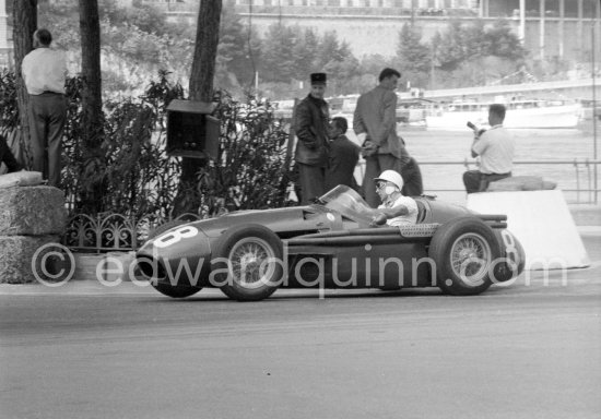 Stirling Moss, (28) Maserati 250F. Monaco Grand Prix 1956. - Photo by Edward Quinn