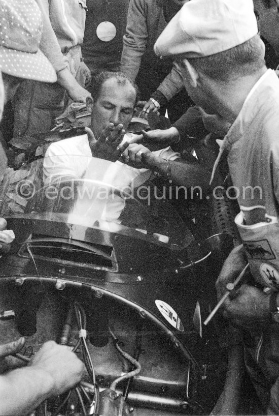 The winner: Stirling Moss on Maserati 250F. Monaco Grand Prix 1956. - Photo by Edward Quinn