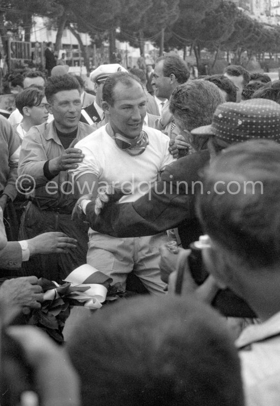 The winner: Stirling Moss on Maserati 250F. Monaco Grand Prix 1956. - Photo by Edward Quinn