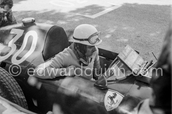 Maurice Trintignant, (30) Ferrari 801. Monaco Grand Prix 1957. - Photo by Edward Quinn