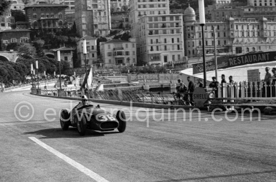 Carlos Mediteguy, (36) Maserati 250F. Monaco Grand Prix 1957. - Photo by Edward Quinn