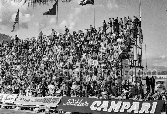 Tribune Quai Albert-1er. Monaco Grand Prix 1955. - Photo by Edward Quinn