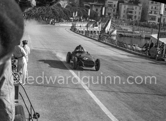 Stirling Moss, (18) Vanwall VW3/4. Monaco Grand Prix 1957. - Photo by Edward Quinn