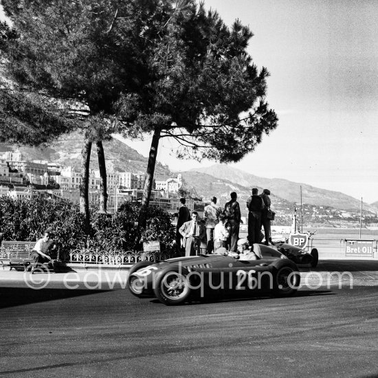 Peter Collins, (26) Ferrari 801. Monaco Grand Prix 1957. - Photo by Edward Quinn