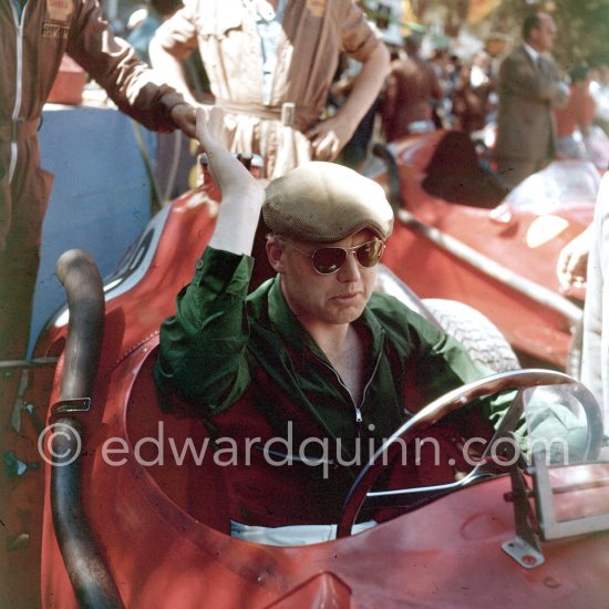 Mike Hawthorn, (38) Ferrari Dino 246. Mike Hawthorn became Britain's first F1 World Champion in 1958. In January 1959, new world champion Hawthorn was killed in a road accident three months after retiring. - Photo by Edward Quinn