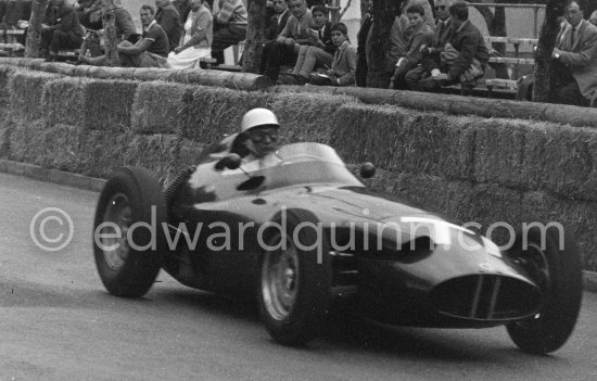 Stirling Moss, trying the B.R.M. P25 of Joakim Bonnier, Monaco Grand Prix 1959. - Photo by Edward Quinn