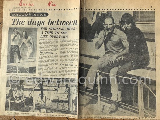 Article with Quinn's photos in Daily Express, Friday, 8.5.1959, Monaco Grand Prix 1959. - Photo by Edward Quinn