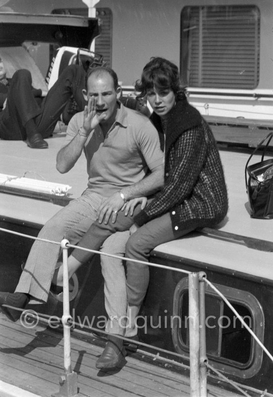 Stirling Moss, his wife Katie and friends on the yacht The Shrimp. Monaco 1959. - Photo by Edward Quinn