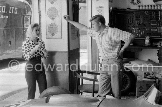 Lance Reventlow, son of Barbara Hutton and his bride Jill St. John. Monaco Grand Prix 1960. - Photo by Edward Quinn