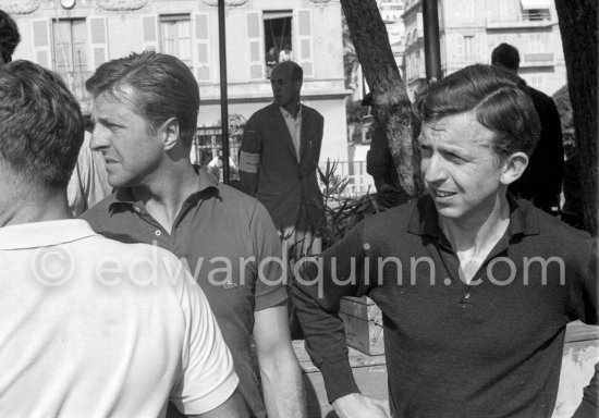 Wolfgang von Trips (left) and Tony Brooks. Monaco Grand Prix 1960. - Photo by Edward Quinn