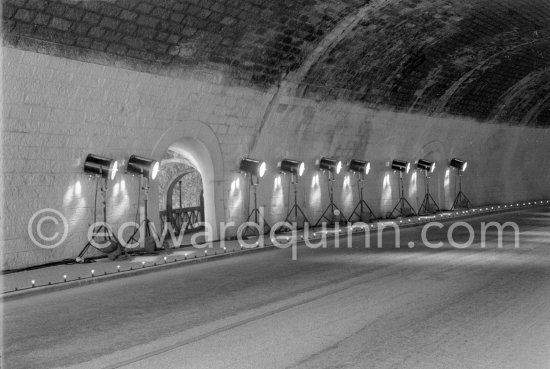 Tir aux Pigeons tunnel. Monaco Grand Prix 1960. - Photo by Edward Quinn